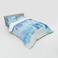 thumbnail image 3 of Ambesonne White Bedding Set 3 Pcs, Little House Mountains, Twin, Blue, 3 of 3