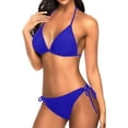 thumbnail image 3 of NEREID Women Triangle Bikini Sets Halter Two Piece Sexy Swimsuit String Tie Side Bathing Suit, 3 of 7