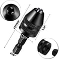 thumbnail image 3 of Broca para portabrocas sin llave, vástago hexagonal de 1/4 de pulgada, extensión de cambio rápido, adaptador de taladro para destornillador en 0,3-6,5 mm, 0,3-3,6 mm (2 piezas), 3 of 5