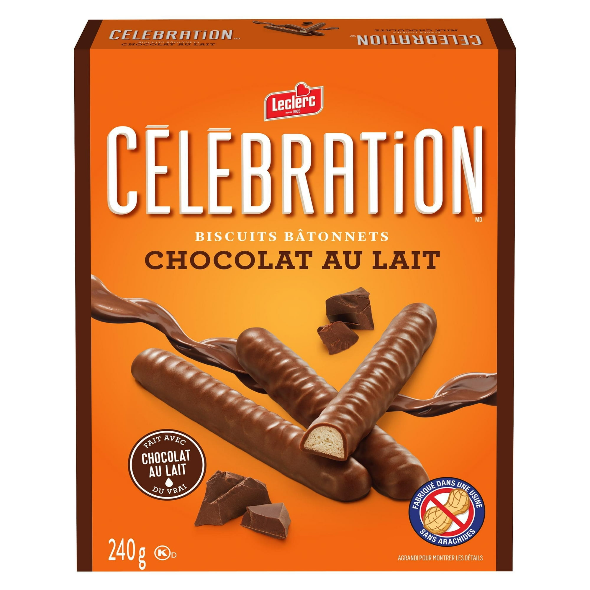 Celebration Milk Chocolate Fingers, 240g / Boxed Cookies