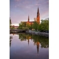 thumbnail image 2 of Bibikow, Walter 11x14 White Modern Wood Framed Museum Art Print Titled - Sweden-Central Sweden-Uppsala-Domkyrka Cathedral-reflection-dusk, 2 of 4