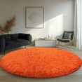 thumbnail image 4 of SARAG 8x8ft large Rug for Bedroom,Super Fluffy Circle Rugs for Baby Nursery,Cute Soft Shaggy Area Rug for Girls,Orange, 4 of 8