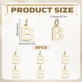 thumbnail image 2 of 8pcs Brass Charms with Jump Rings Letter Real 18K golden Plated Letter B 10x6x1mm Hole: 2.5mm, 2 of 3