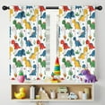 thumbnail image 5 of Blackout Kids Curtains,Colorful Dinosaur and Leaf Pattern Childrens Insulated Curtains Set Of 2,Bedroom Essentials,Toddler Room Decor 42"x54", 5 of 5