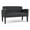 Adler Nocturnal, variant on Belmont Lounge Lobby Reception Waiting Loveseat / Black Steel Legs / Light Gray