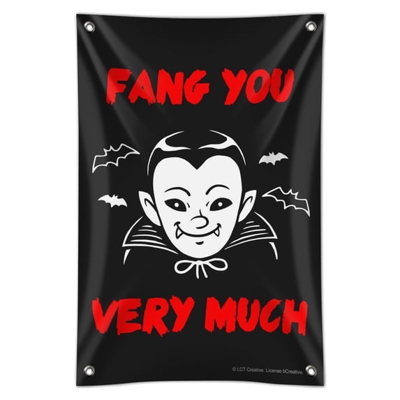 Fang Thank You Very Much Vampire Funny Humor Home Business Office Sign