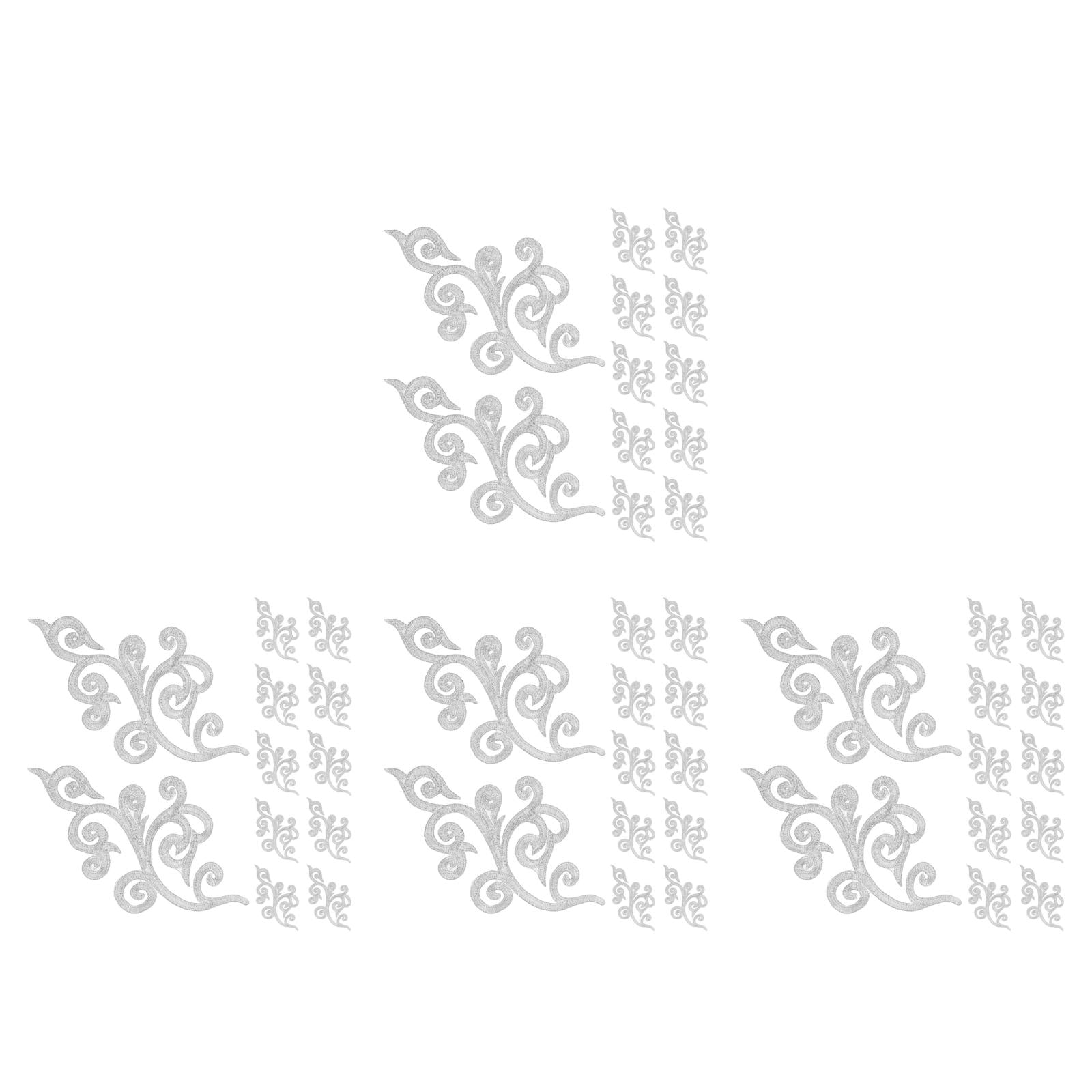 Raindrops 48-Pack Iron-On Fabric Patches for Clothing, Embroidered Appliques, Stickers for Sewing and Embroidery Decoration
