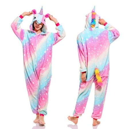

CoCopeanut Unicorn Panda Totoro Pajamas Stitch Adult Animal Onesies Women Men Couple 2020 Winter Pajamas Suit Cat Sleepwear Flannel Pijamas