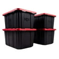 thumbnail image 5 of HDX 27 Gal. Tough Storage Tote in Black with Red Lid (4-Pack), 5 of 10