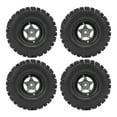 thumbnail image 2 of RC Wheel Rim Tires Set, 4PCS RC Crawler Wheel Rims Aluminum Alloy 5 Star Rims Set 120x46mm RC Tires Wheels Set, 2 of 7