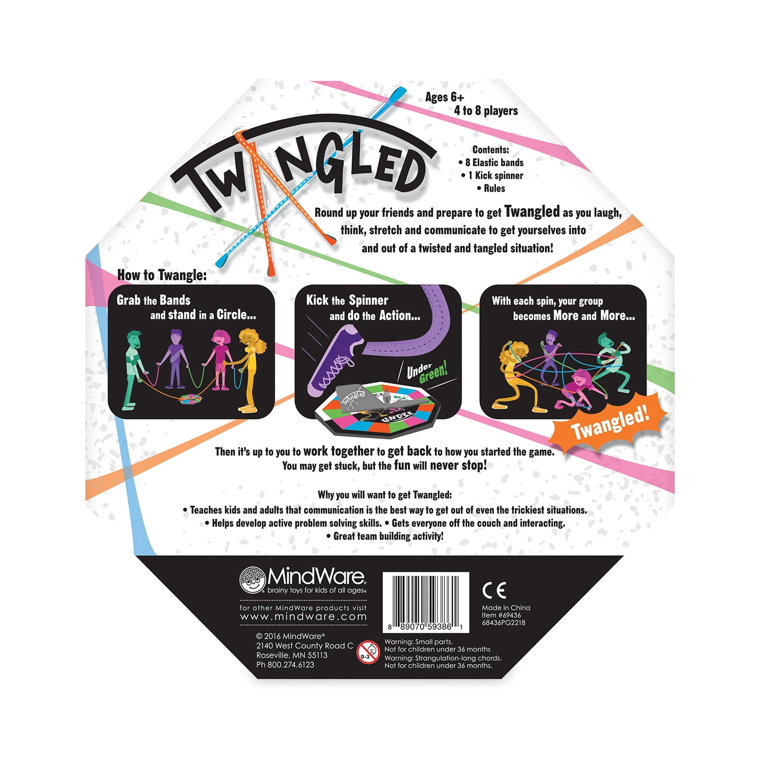 MindWare TWANGLED Active Outdoor Board Game for 4 Players