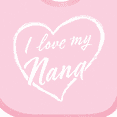 thumbnail image 4 of Inktastic I Love My Nana in White Chalk Heart Boys or Girls Baby Bib, 4 of 4