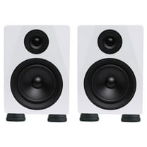 (2) Rockville DPM5W 5.25" Powered Studio Monitor Speakers Isolation Feet Pads
