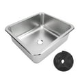 thumbnail image 2 of RV Kitchen Sink, 15.7in Rectangular Stainless Steel Sink for RV, Large Capacity Camper Sink Single Bowl Sink Bowl Basin Bar Sink for Kitchen, Workstation, Outdoor, 2 of 7