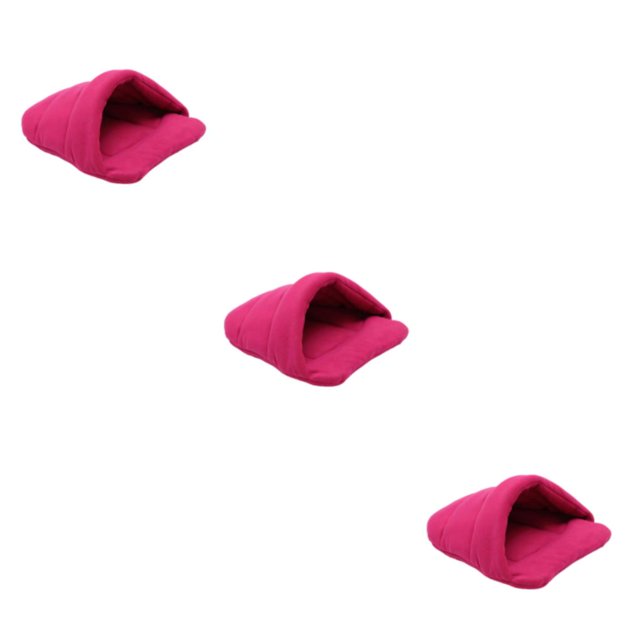 Baohd Maison pour Chat en Forme de Pantoufle Facile à Nettoyer et Adaptée à Toutes les Races rose Rouge Mignon TP, 3Ensemble