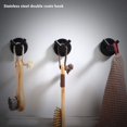 thumbnail image 4 of DAMAIE Stainless Steel Double Coat Hooks,3 Packs Matte Black Color Robe Hook,Bath Towel Hook,Hat Hanger, 4 of 7