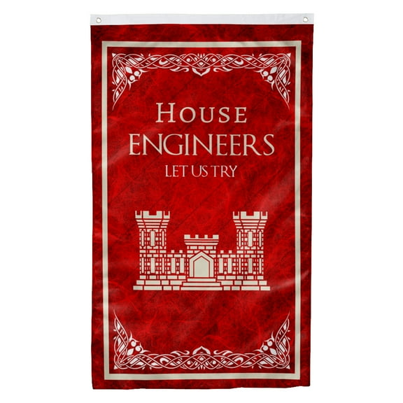 Cayyon House Engineers Flag 3x5Feet Military Banner with 2 Brass Grommets