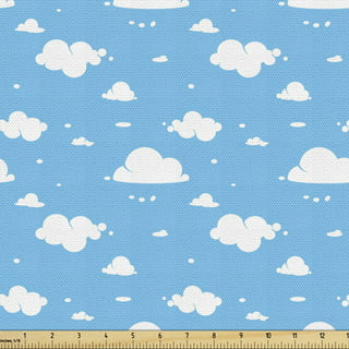 Cotton Clouds Cloudy Sky Blue Landscape Cotton Fabric Print by the Yard  (GAIL-C9083-BLUE)
