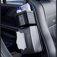 thumbnail image 5 of Car Tissue Box and Hanging Storage Organizer for Car Seat Side and Door – Black Leather Foldable Trash Can, Paper Towel Holder and Multifunctional Storage Bin for Car Interior, 5 of 9