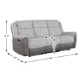 thumbnail image 3 of Lexicon Harriette Chenille Double Reclining Sofa in Gray, 3 of 5