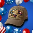 thumbnail image 7 of Eagle – United States 250th Anniversary Hat, Adjustable Patriotic Embroidered Baseball Cap with Bald Eagle, Retro Washed Cap (2Pcs, Brown), 7 of 7