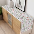 thumbnail image 4 of Pink Spring Floral Table Runner - 70 Inch Long, Kitchen Dining Table Runner Dresser Scarves, Flowers Botanical Elegant Wooden Farmhouse Decor for Coffee Tables Wedding Party Banquet, 4 of 8