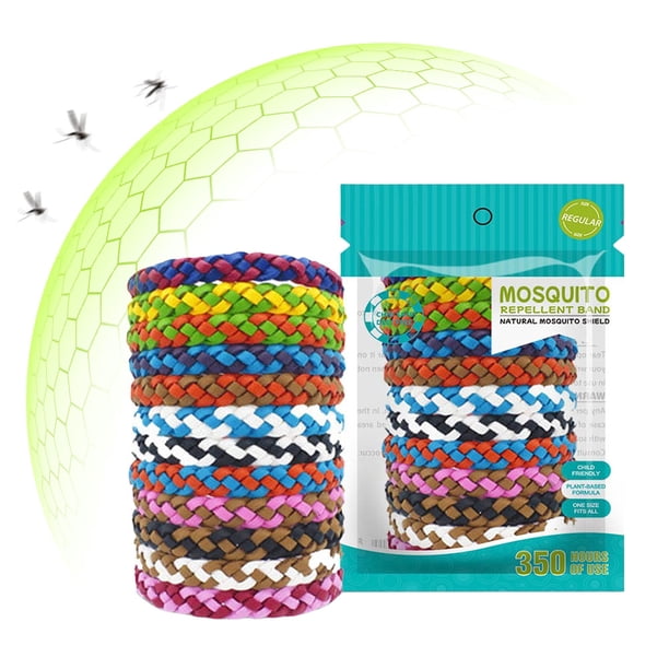 12 Piezas Pulsera Repelente Mosquito Mosquitos Cuero Esencial para Adultos (g)