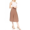 thumbnail image 4 of MOA Collection Women's Solid Flared Lightweight Elastic Long Midi A-Line Skirt Comfortable and Stylish, 4 of 6
