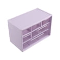 thumbnail image 2 of Desktop cosmetic storage box drawer-style six-grid acrylic storage box dustproof Purple, 2 of 9