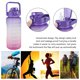 thumbnail image 5 of Muyoka Botella de agua de 2 l con pajita Contenedor de almacenamiento de agua Botella para beber sin BPA Jarra de agua Botella de agua medida Botella reciclable para gimnasio Deportes al aire libre co Muyoka Hogar, 5 of 6