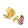 thumbnail image 3 of Peony Elegant Stainless Steel Cufflink Set for Formal Attire, Made of High-Quality Stainless Steel, for Business Meetings and Special Events, 3 of 6
