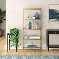 thumbnail image 6 of Evelyn&Zoe Alexis 30" Wide Rectangular Bookcase, Brass, 6 of 7