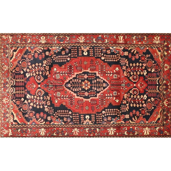 Ahgly Company Indoor Rectangle Traditional Rust Pink Persian Area Rugs, 5' x 7'
