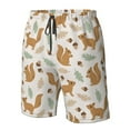 thumbnail image 5 of Naloa Squirrel And Leaves Men's Beach Shorts, Surfing shorts, Swim trunks, Quick Dry Swim Trunks for Surfing Beach Fun - Large, 5 of 9