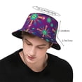 thumbnail image 3 of ZICANCN Bucket Hat -Floral Purple Unisex Print Double-Side-Wear Bucket Hat for Fishing Beach Outdoor, 3 of 5