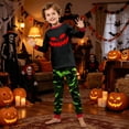 thumbnail image 2 of Halloween Family Matching Christmas Pjs Set, Christmas Tree Print Long-Sleeved Tops + Plaid Trousers Sleepwear Outfits for Holiday Pajamas Set for Men Women, 2 of 6