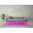 thumbnail image 3 of Ahgly Company Indoor Square Oriental Pink Traditional Area Rugs, 5' Square, 3 of 4