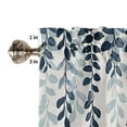 thumbnail image 5 of Kitchen Curtains 45 Inches length, Navy Blue Ombre Botanical Window Treatment Curtain Drapes, Watercolor Pastoral Leaf Rustic Lightweight Window Panels for Living Room Bedroom, 52"x45", 2 Panels, 5 of 7