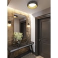 thumbnail image 2 of AFX Kayce 4.1 in. 1-Light Black/Gold LED Flush Mount, 2 of 4