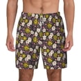 thumbnail image 2 of Picia Flowers Daisy pattern Mens Swim Trunks with Compression Liner Stretch Beach Shorts Quick Dry with Zipper Pockets No-Chafing Board Shorts-X-Large, 2 of 9