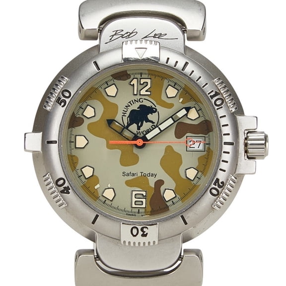 Pre-Owned Hunting World Safari Today Automatic Watch, Gray Dial, Stainless Steel, Men's