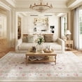 thumbnail image 2 of American Retro Large-area Living Room Carpets Plush Soft Bedroom Bedside Carpet Floral Pattern Cloakroom Balcony Rugs Alfombra My Lux Decor Round, 2 of 12