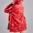 thumbnail image 4 of Robe à Capuche de Noël pour Femmes - avec Imprimé de cerf/Snowman et Manches Longues, 4 of 6