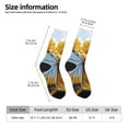 thumbnail image 2 of Sigee Vibrant Butterfly And Sunflowers for Contrast Design Soft Moisture-Wicking Socks Crew Casual Athletic Stretchy Loose Middle Tube Socks, 2 of 6