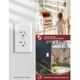 thumbnail image 4 of 20 Amp 125V Duplex Receptacle White Wall Outlet TR WR, Tamper Resistant and Weather Resistant, Residential Grade, 3-Wire, Self-Grounding, UL Listed, Back& Side Wire, 10 Pack, 4 of 6