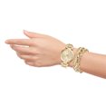 thumbnail image 3 of Kendall + Kylie Quartz Movement Gold Tone Metal Strap Analog Watch with Three Bracelets, 3 of 3