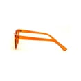 thumbnail image 3 of Mod Womens Thick Plastic Oval Hippie Horn Rim Sunglasses Orange, 3 of 4