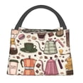 thumbnail image 1 of Fotbe Vintage Coffee Bolsa Térmica Portátil con Estampado, Bolsa de Entrega de Alimentos Aislada, Bolsa Reutilizable de Gran Capacidad para Comidas y Supermercado, 1 of 6