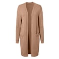 thumbnail image 4 of MKLEKYY Fall Winter Jackets Women Women's Solid Color Pocket Knit Sweater Cardigan Coat, 4 of 6