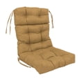 thumbnail image 2 of 20-inch by 42-inch Spun Polyester Solid Outdoor Tufted Chair Cushion Brown-Color, 2 of 3